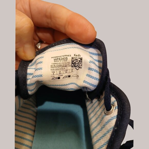 KEDS Navy & White Plaid Sneakers Size 8M - Picture 6 of 6